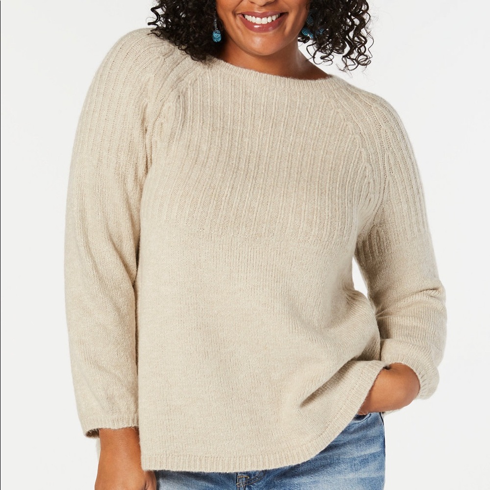 Style & Co Bishop-Sleeve Tunic Sweater